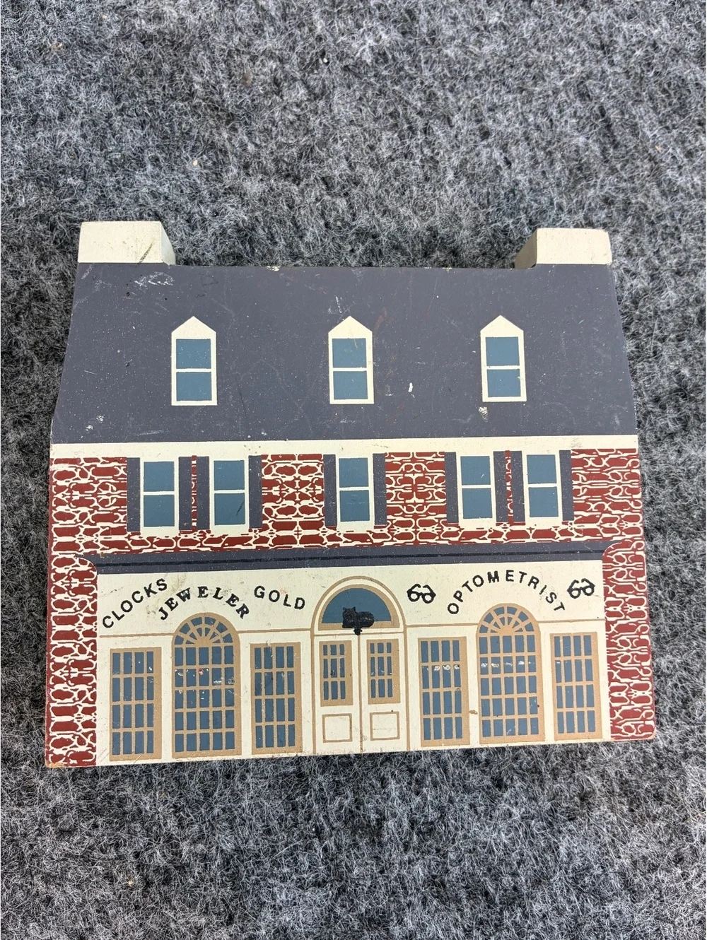The Cats Meow Set of 4 90s Vintage Decorative Wooden House Buildings #3